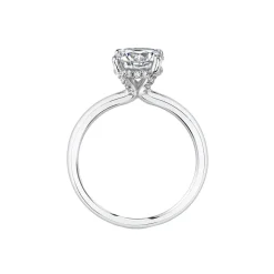 Platinum Round Cut Solitaire Engagement Ring – Joanna