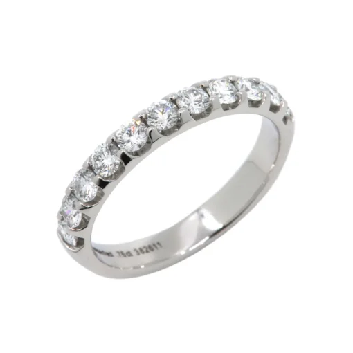 Platinum Shared Prong Diamond Wedding Band