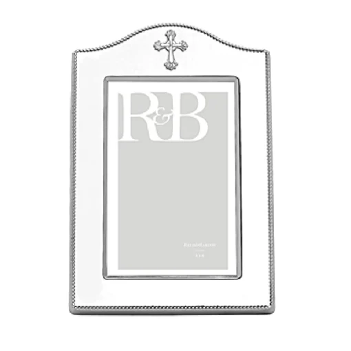 Reed & Barton – Abbey Cross 5×7 Silver-plate Frame