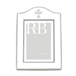 Reed & Barton – Abbey Cross 5×7 Silver-plate Frame