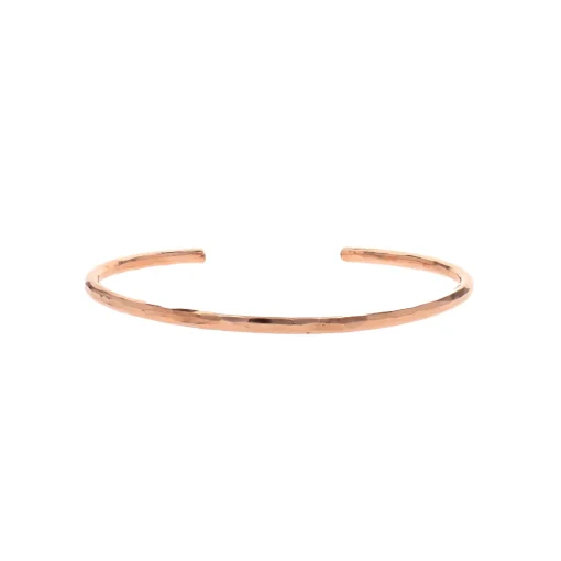 Rose Gold Filled Hammered Cuff Bracelet