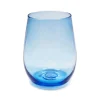 Saban Glass – Sheer Stemless Wine: Aquamarine Blue