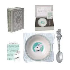 Salisbury Pewter – Bunny Bowl and Spoon Set