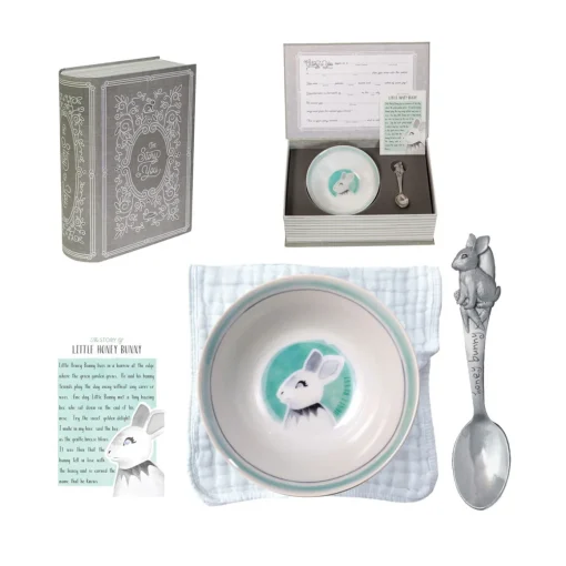 Salisbury Pewter – Bunny Bowl and Spoon Set