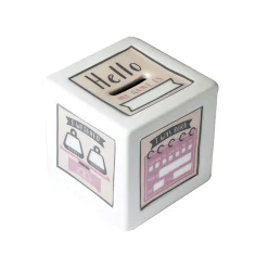 Salisbury Pewter – Pink Birth Record Bank w/ Paint Pen