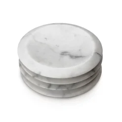 Simon Pearce – White Marble Coasters Set of 4