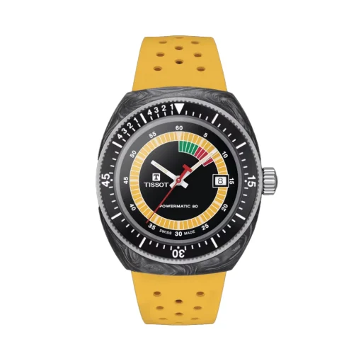 Stainless Steel And Carbon Tissot Sideral S Powermatic 80