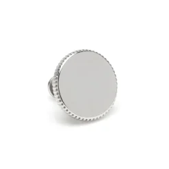 Stainless Steel Coin Edge Lapel Pin