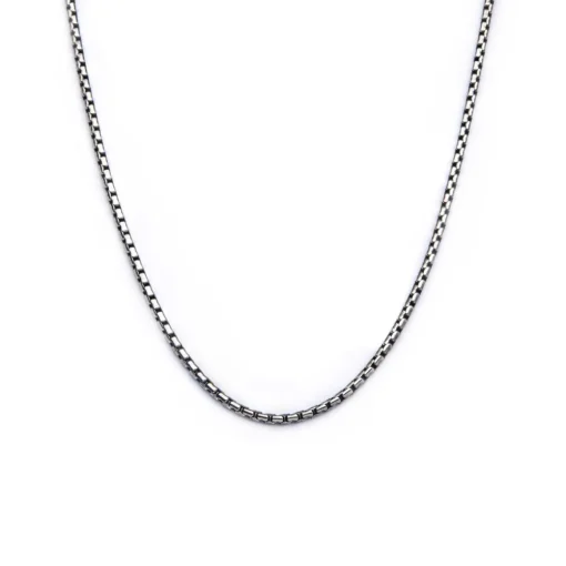 Stainless Steel Oxidized 22″ Boston Chain