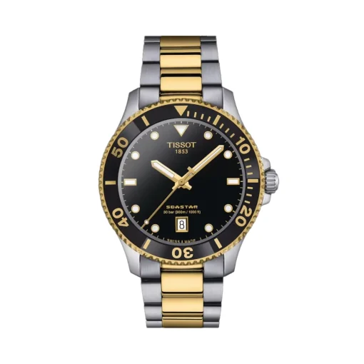 Stainless Steel Two Tone Tissot Seastar 1000