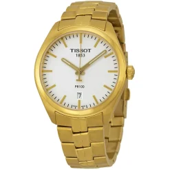Stainless Steel Yellow Gold Plated Tissot PR 100