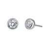 Sterling Silver 0.50 Carat Cubic Zirconia Stud Earrings