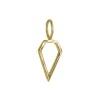 Sterling Silver and Gold Plated Open Diamond Charm