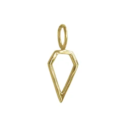 Sterling Silver and Gold Plated Open Diamond Charm