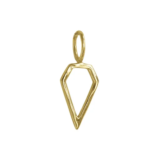Sterling Silver and Gold Plated Open Diamond Charm