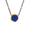 Sterling Silver and 24K Yellow Gold “Rocky” Lapis Necklace