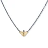 Sterling Silver and 24K Yellow Gold “Stockholm Love” Diamond Necklace