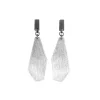Sterling Silver and Stainless Steel Geometric Dangle Earrings