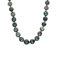 Sterling Silver Baroque Tahitian Pearl Necklace