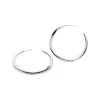Sterling Silver Bevel Hoop Earrings