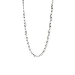 Sterling Silver Cubic Zirconia Tennis Necklace