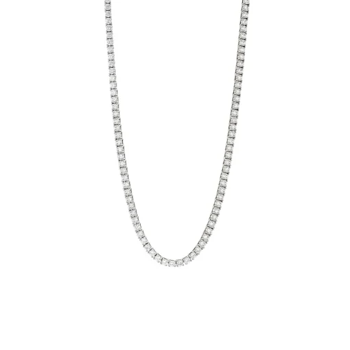 Sterling Silver Cubic Zirconia Tennis Necklace