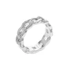 Sterling Silver Cubic Zirconia Link Ring
