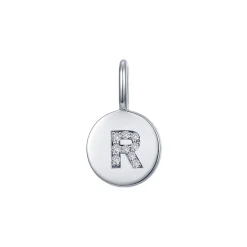 Sterling Silver Cubic Zirconia “R” Charm