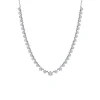 Sterling Silver Cubic Zirconia Tennis Necklace