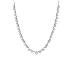 Sterling Silver Cubic Zirconia Tennis Necklace