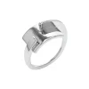 Sterling Silver Curved Plate Ring