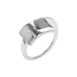 Sterling Silver Curved Plate Ring