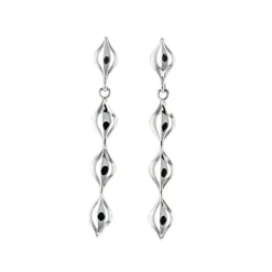 Sterling Silver Curvy Drop Earrings