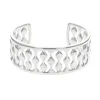Sterling Silver Cut-Out Design Cuff Bracelet
