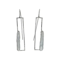Sterling Silver Dangle Freshwater Pearl Earrings