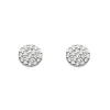 Sterling Silver Dew Disc Cubic Zirconia Earrings