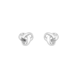 Sterling Silver Dew Heritage Knot Earrings