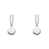 Sterling Silver Eclipse Bar Dangle Earrings