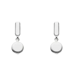 Sterling Silver Eclipse Bar Dangle Earrings