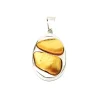 Sterling Silver Freeform Amber Pendant