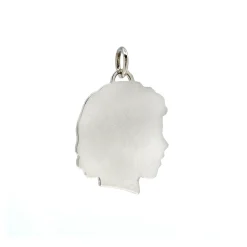 Sterling Silver Girl Head Pendant