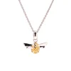 Sterling Silver Gold Plated Blossom Mini Bee Pendant with Chain