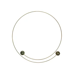 Sterling Silver Gray Pearl Choker Necklace