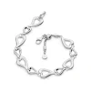 Sterling Silver Heart Link Bracelet