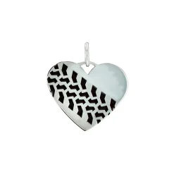 Sterling Silver Heart Tread Pendant