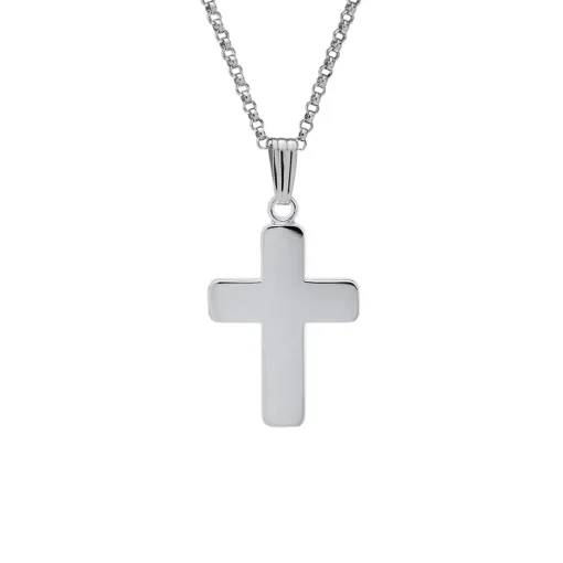 Sterling Silver High Polished Cross Pendant