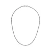 Sterling Silver 20-Inch Barrel Crystal Chain