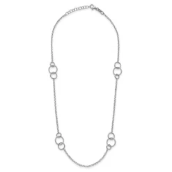 Sterling Silver 18-Inch Circles Necklace