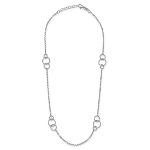 Sterling Silver 18-Inch Circles Necklace