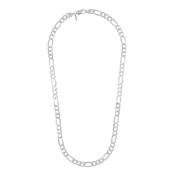 Sterling Silver 26-Inch Flat Figaro Chain